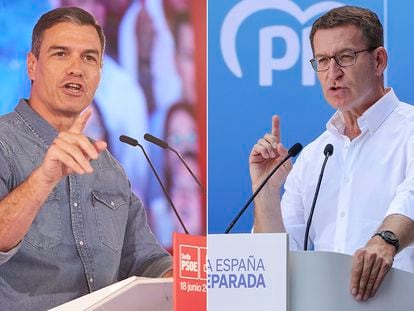 Pedro Sánchez y Alberto Núñez Feijóo.