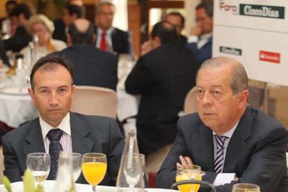 Laureano León, presidente de la Diputación de Cáceres, y Alejandro Ramírez del Molino, delegado del Gobierno en Extremadura