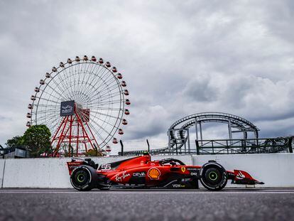 Carlos Sainz, en un entrenamiento en el circuito de Suzuka.