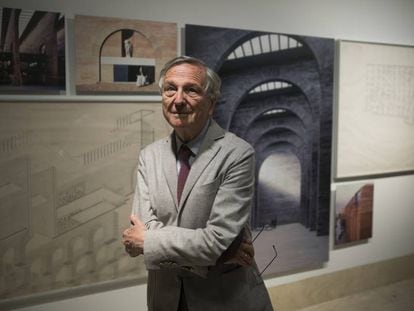 El arquitecto Rafael Moneo, en la retrospectiva sobre su obra en el Thyssen de Madrid, el pasado marzo.