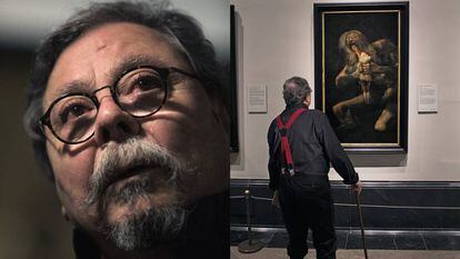 Alberto Corazón, con el Saturno de Goya