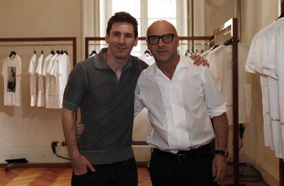 Domenico Dolce, de Dolce &amp; Gabbana junto a Messi