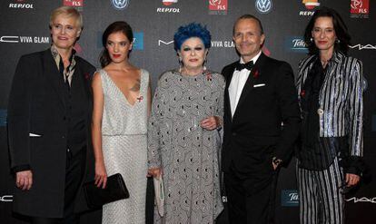 La familia Bosé, reunida para la gala del Sida.