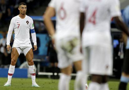 Cristiano Ronaldo, durante el partido. 