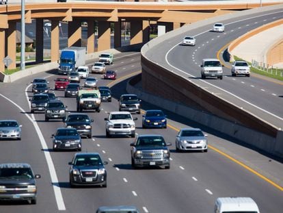 Tráfico en la autopista texana NTE, operada por Cintra.