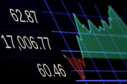 Monitor burs&aacute;til del New York Stock Exchange (NYSE).