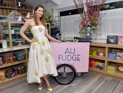 La actriz Jessica Biel en su restaurante Au Fudge, en marzo de 2016.