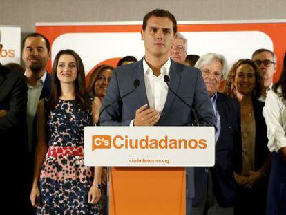 La nueva Ejecutiva de Ciudadanos, ayer en Madrid. 