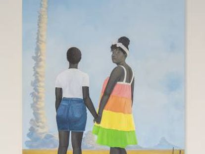 'Planes, rockets, and spaces in between', de la artista Amy Sherald.