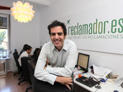 Pablo Rabanal, consejero delegado y fundador de Reclamador.es, en la oficina de la compa&ntilde;&iacute;a en Madrid.