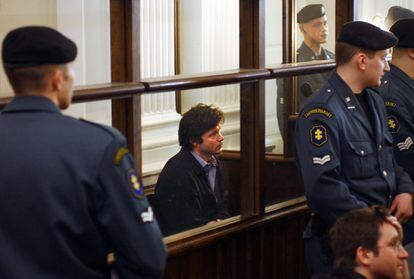 Bertrand Cantat, durante el juicio en Vilna. 