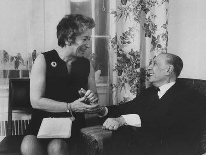 Jorge Luis Borges y su primera esposa, Elsa Astete Mill&aacute;n.