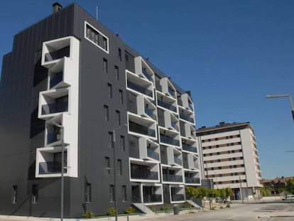 Viviendas en el barrio pamplonés de Soto de Lezkairu.