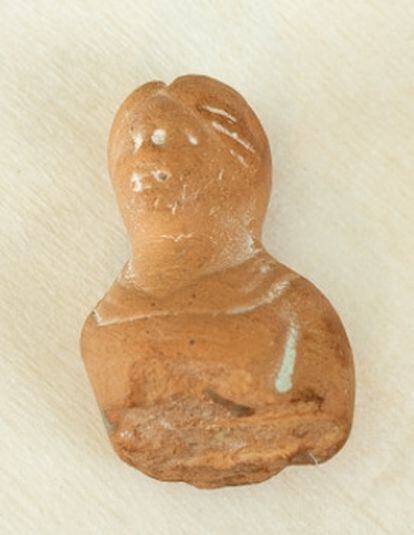 Mueñeca votiva encontrada en Flavia Augusta, en Poza de la Sal.