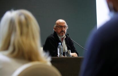 Jaume Roures, jefe de Mediapro, durante una rueda de prensa el pasado octubre en París