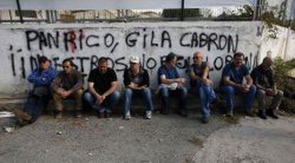 Trabajadores de Panrico en huelga.