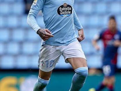 Iago Aspas durante el Celta-Huesca.