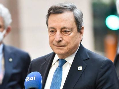 Mario Draghi, presidente italiano.