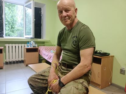 Nikolai Molokov, veterano de Afganistán, en Kiev.