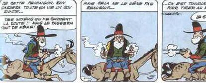 Viñetas del cómic de Goscinny <i>Lucky Luke.</i>