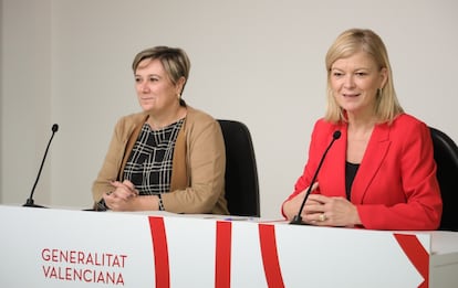 Raquel Tamarit y Gabriela Bravo, este lunes, en su comparecencia. 