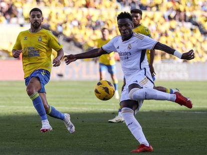 Vinicius marca el 1-1 contra el Las Palmas.