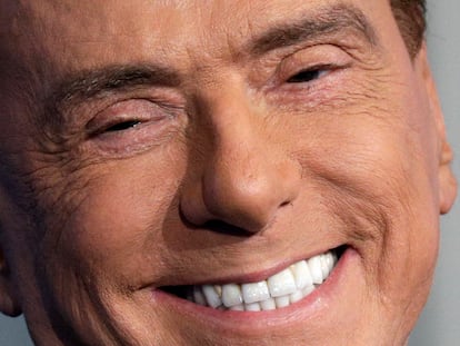 Silvio Berlusconi, durante un programa televisivo en la cadena RAI, en enero de 2018 en Roma.