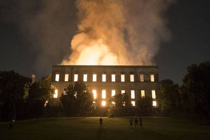 El incendio del Museo Nacional de Brasil, el domingo pasasdo