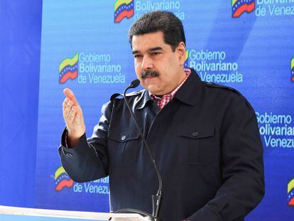 Nicolás Maduro este domingo durante las elecciones locales.