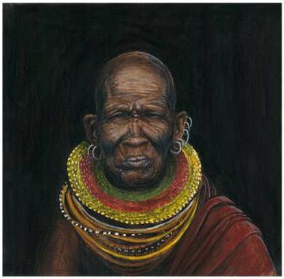 Ilustración titulada 'Mamadou Kuyate', de Oto Vega.