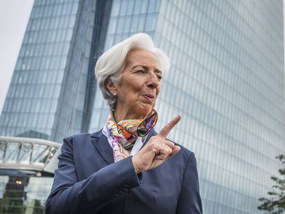 Christine Lagarde, a su llegada a la sede del Banco Central Europeo el 4 de noviembre pasado. 