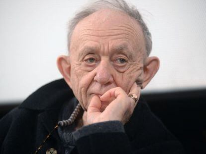 Frederick Wiseman, en una clase magistral en la Cineteca de Bolonia en febrero.