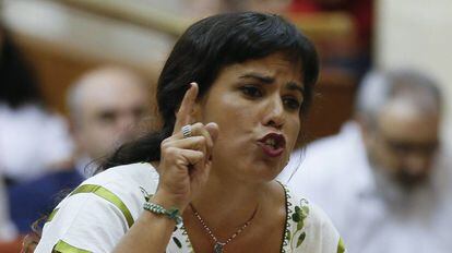 La portavoz parlamentaria de Podemos, Teresa Rodríguez.