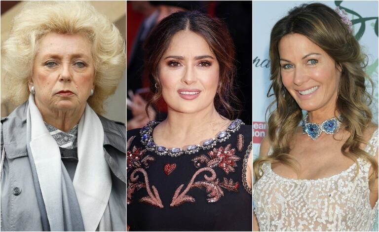 De izquierda a derecha, Kirsten Rausing, Salma Hayek y Kirsty Bertarelli.