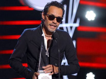 Marc Anthony en los Latin American Music Awards en el Dolby Theatre. Octubre 17, 2019. Hollywood, California.