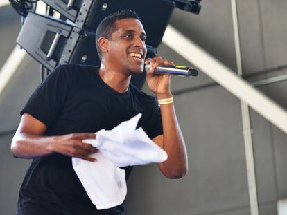 El artista haitiano Mikaben en una imagen de archivo durante una actuación en 2019 en Miramar (Florida, EE UU).