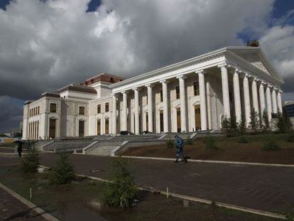 El teatro de la &oacute;pera en Astan&aacute;, la capital de Kazajist&aacute;n.  