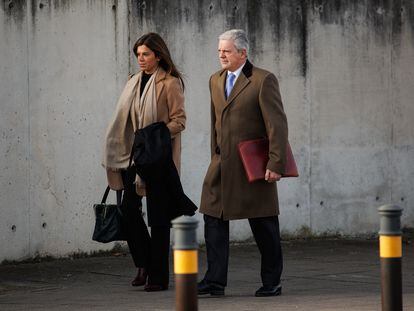 Pablo Crespo llega el 20 de febrero, junto a su abogada, a la sede de la Audiencia Nacional, donde se le juzga en otra pieza del 'caso Gürtel'.