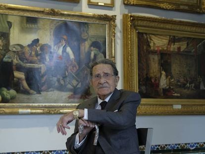 El coleccionista Mariano Bellver, este jueves en la inauguración de la Casa Fabiola. 