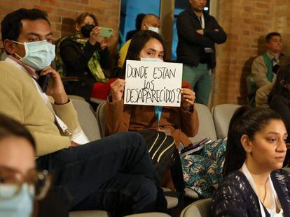 Durante el tercer día de audiencia, la Sala de Reconocimiento abordó el patrón de secuestro con fines de control territorial, Bogotá, el 23 de junio de 2022.