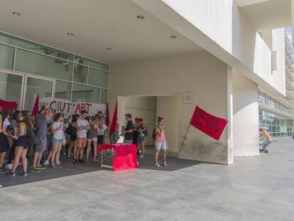 Los piquetes en la puerta el pasado 23 de agosto.