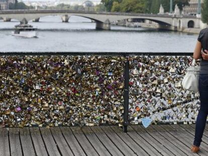 El Pont des Arts de Par&iacute;s.