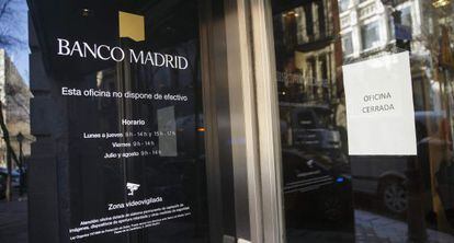 Oficina de Banco Madrid.