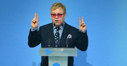 Sir Elton John esta semana en Kiev.
