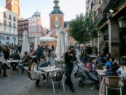 Una terraza de Madrid durante el puente de diciembre.