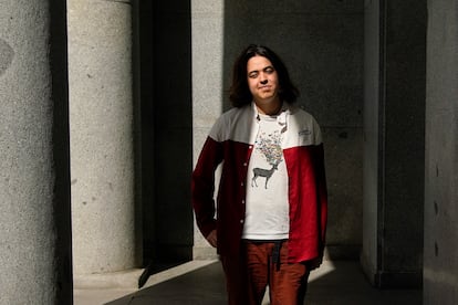 El estudiante de Medicina Markel Gamarra, en la facultad de Medicina de la Complutense.