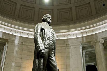 Estatua de Thomas Jefferson.