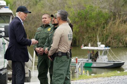 The President of the United States, Joe Biden, during a visit to the border with Mexico in Brownsville (Texas) on February 29. 