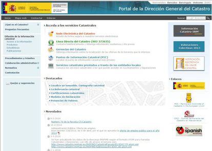 Portal web de la Dirección General del Catastro