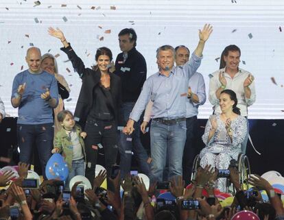 Mauricio Macri celebró el domingo el triunfo electoral del oficialismo en Argentina.